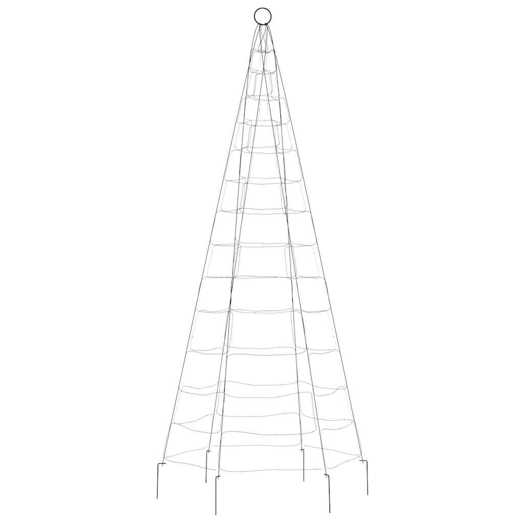 Led Juletre På Flaggstang 200 Leds Blå 180 Cm