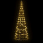 Led Juletre På Flaggstang 550 Leds Varm Hvit 300 Cm