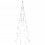 Led Juletre På Flaggstang 550 Leds Kald Hvit 300 Cm