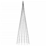 Led Juletre På Flaggstang 3000 Leds Kald Hvit 800 Cm