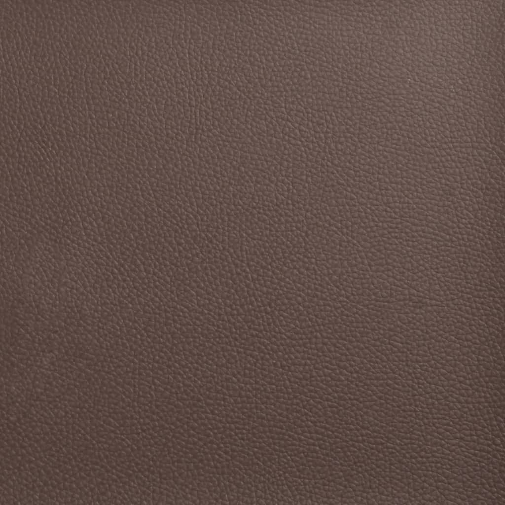 Lenestol Med Massasjefunksjon Og Fotstøtte Brun Kunstlær