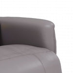 Lenestol Med Massasjefunksjon Og Fotstøtte Grå Kunstlær