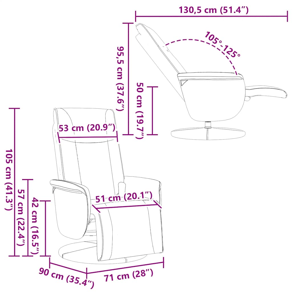 Lenestol Med Massasjefunksjon Og Fotstøtte Svart Kunstlær