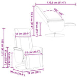 Lenestol Med Massasjefunksjon Og Fotstøtte Svart Kunstlær