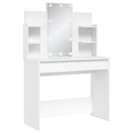 Sminkebord Med Led Hvit 96X40X142 Cm
