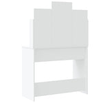 Sminkebord Med Led Hvit 96X40X142 Cm