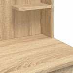 Sminkebord Med Led-Lys Sonoma Eik 96X40X142 Cm