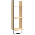 Vegghylle 3 Etasjer Sonoma Eik 30X25X100 Cm Konstruert Tre
