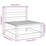 Hagesofaer Uten Armlener 2 Stk 70X70X67 Cm Heltre Furu