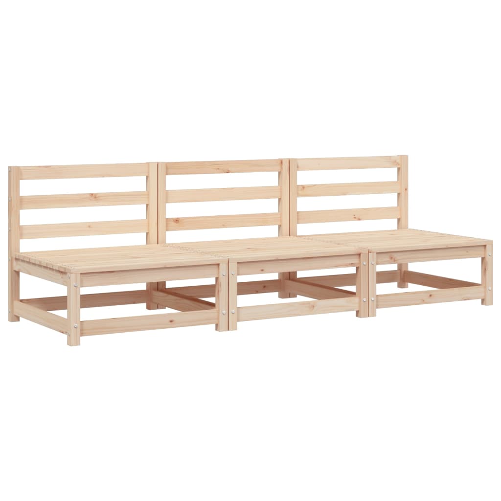 Hagesofaer Uten Armlener 3 Stk Hvit 70X70X67 Cm Heltre Furu
