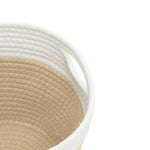 Oppbevaringskurver 2 Stk Beige Og Hvit Ø24X18 Cm Bomull