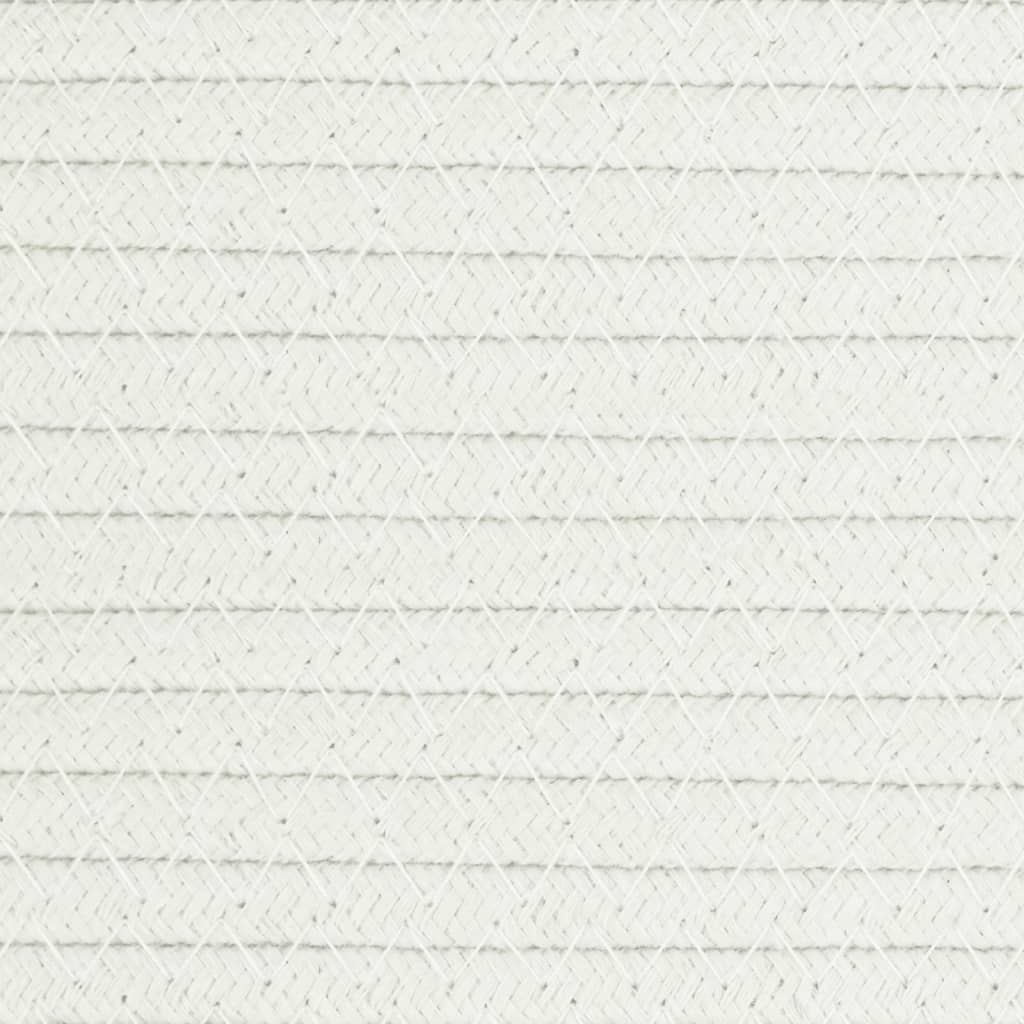 Oppbevaringskurver 2 Stk Beige Og Hvit Ø24X18 Cm Bomull