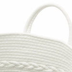 Oppbevaringskurv Grå Og Hvit Ø43X38 Cm Bomull