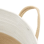 Oppbevaringskurv Beige Og Hvit Ø51X33 Cm Bomull