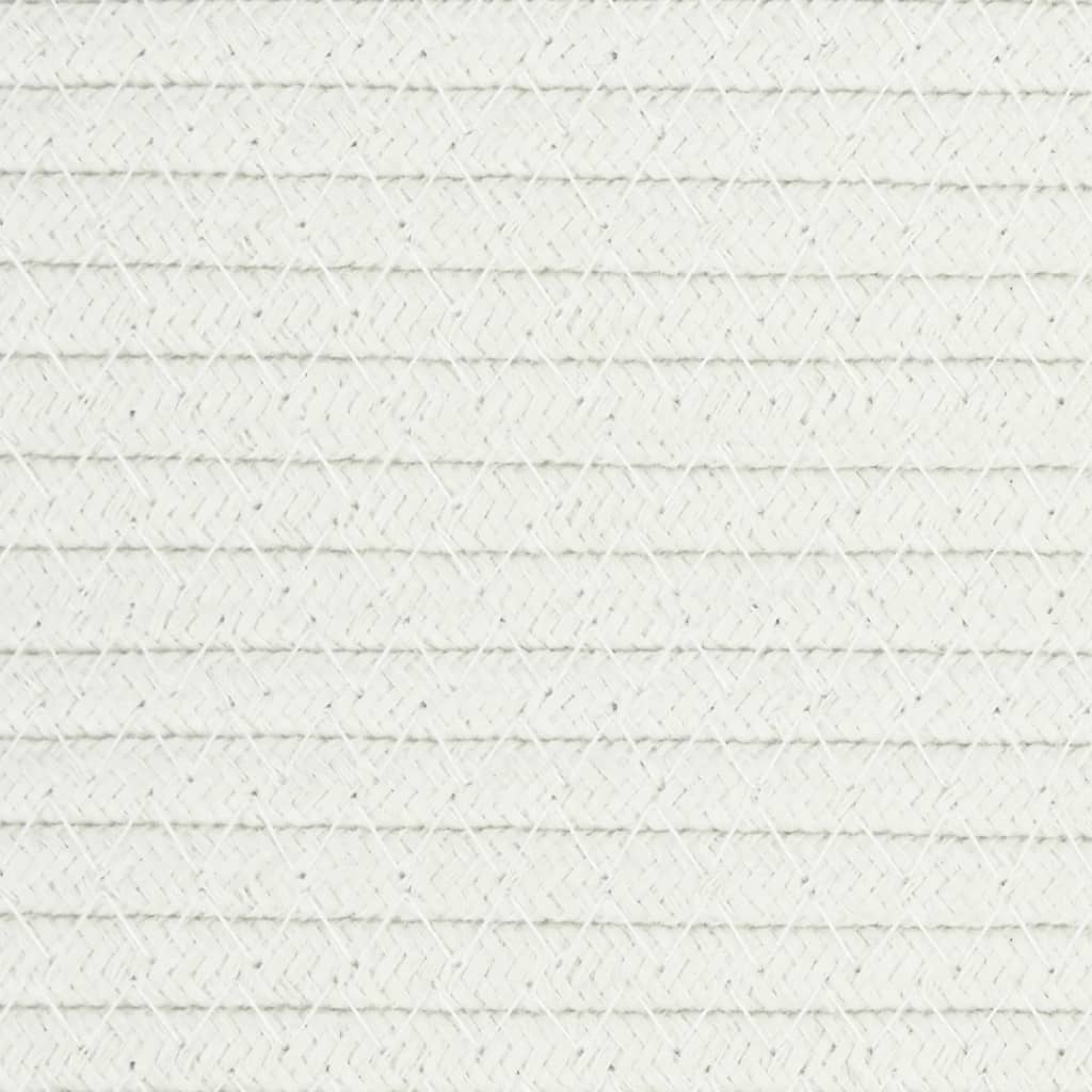 Oppbevaringskurv Beige Og Hvit Ø51X33 Cm Bomull
