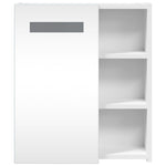 Baderomsspeilskap Med Led-Lys Hvit 45X13X52 Cm