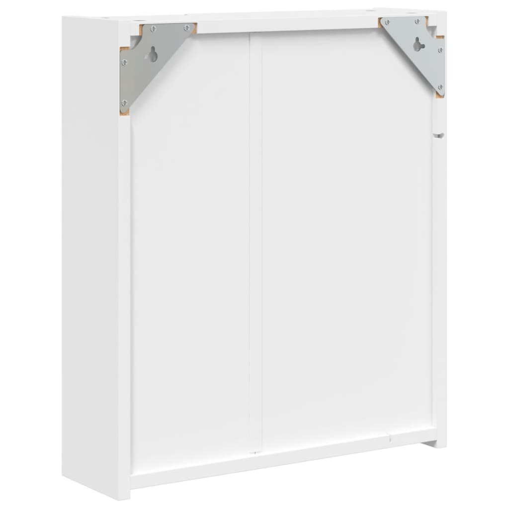 Baderomsspeilskap Med Led-Lys Hvit 45X13X52 Cm