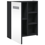 Baderomsspeilskap Med Led-Lys Svart 45X13X52 Cm