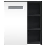 Baderomsspeilskap Med Led-Lys Svart 45X13X52 Cm