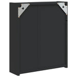 Baderomsspeilskap Med Led-Lys Svart 45X13X52 Cm