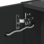 Baderomsspeilskap Med Led-Lys Svart 45X13X52 Cm