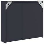 Baderomsspeilskap Med Led-Lys Grå 60X13X52 Cm