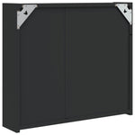Baderomsspeilskap Med Led-Lys Svart 60X13X52 Cm