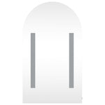 Baderomsspeilskap Med Led-Lys Buet Hvit 42X13X70 Cm