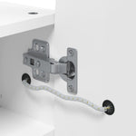 Baderomsspeilskap Med Led-Lys Buet Hvit 42X13X70 Cm
