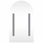 Baderomsspeilskap Med Led-Lys Buet Svart 42X13X70 Cm