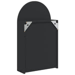 Baderomsspeilskap Med Led-Lys Buet Svart 42X13X70 Cm