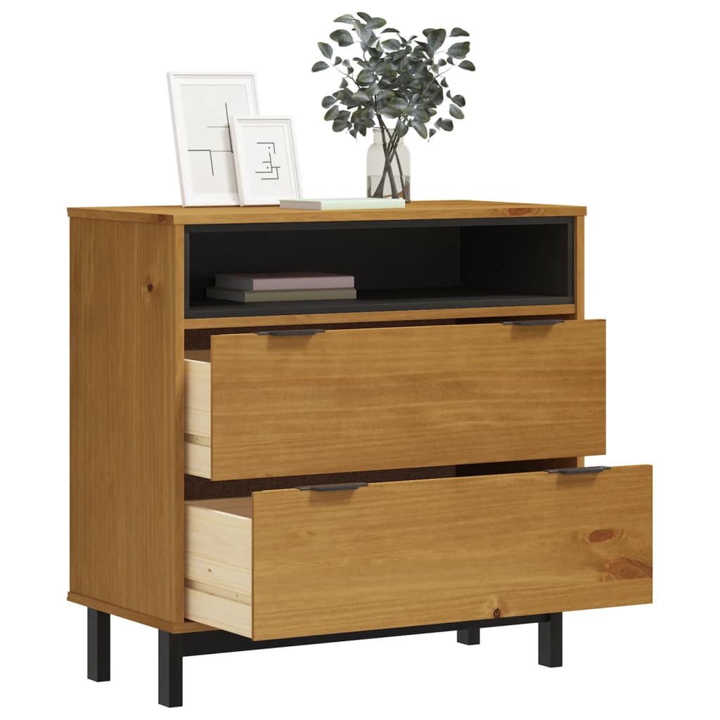 Kommode Flam 80X40X80 Cm Heltre Furu