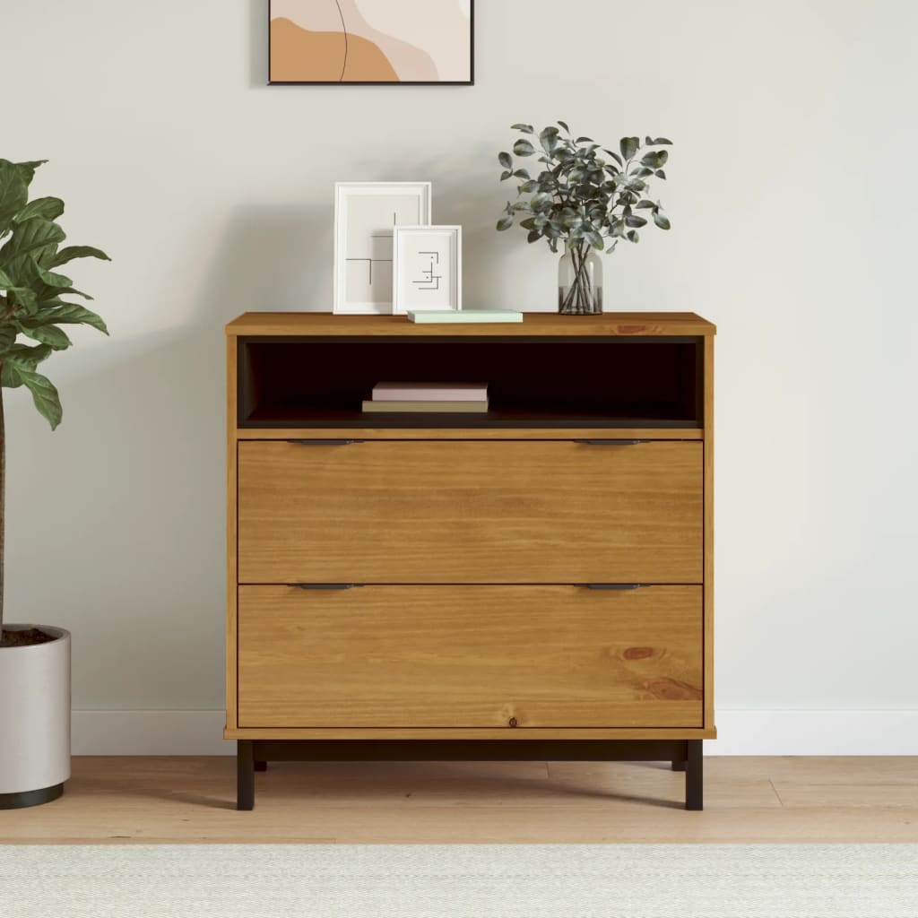 Kommode Flam 80X40X80 Cm Heltre Furu