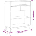 Barbord Flam 92X45X110 Cm Heltre Furu