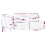 Salongbord 80X54X40 Cm Heltre Mango