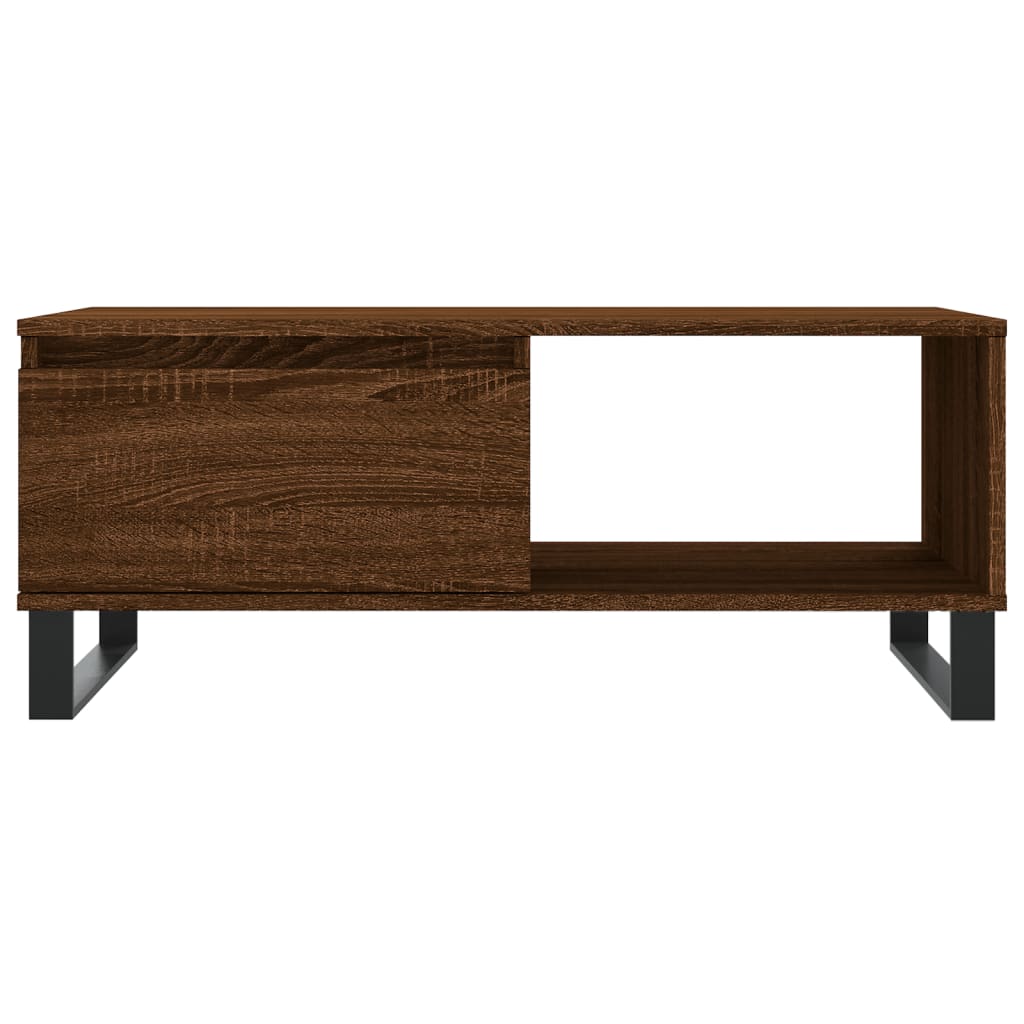Salongbord Brun Eik 90X50X36,5 Cm Konstruert Tre