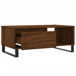 Salongbord Brun Eik 90X50X36,5 Cm Konstruert Tre