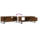 Salongbord Brun Eik 90X50X36,5 Cm Konstruert Tre