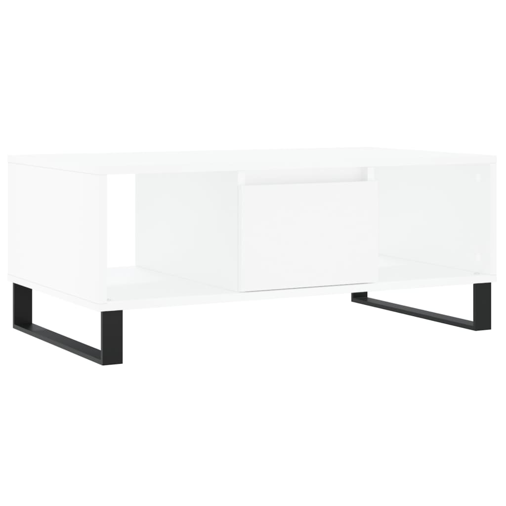 Salongbord Hvit 90X50X36,5 Cm Konstruert Tre