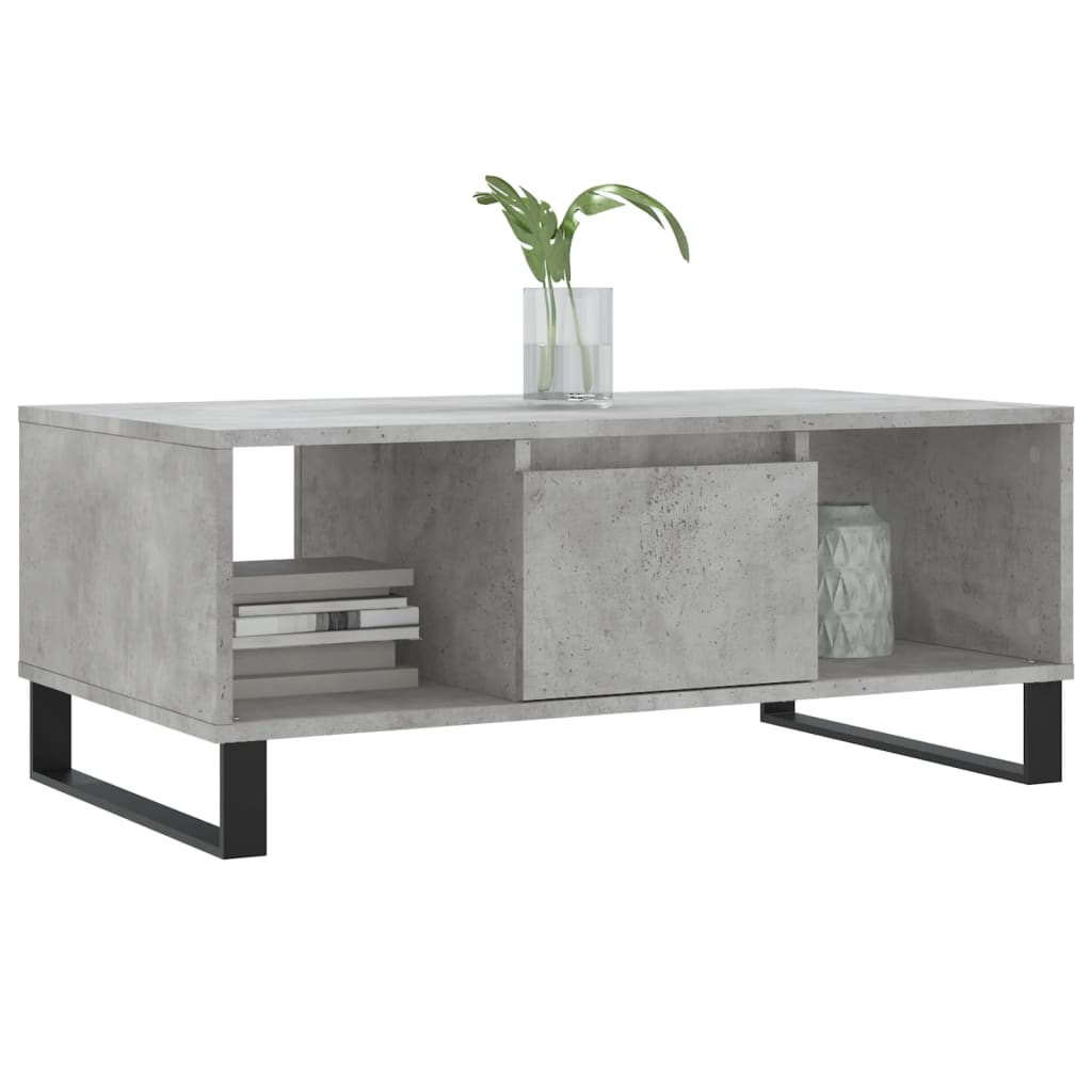 Salongbord Betonggrå 90X50X36,5 Cm Konstruert Tre