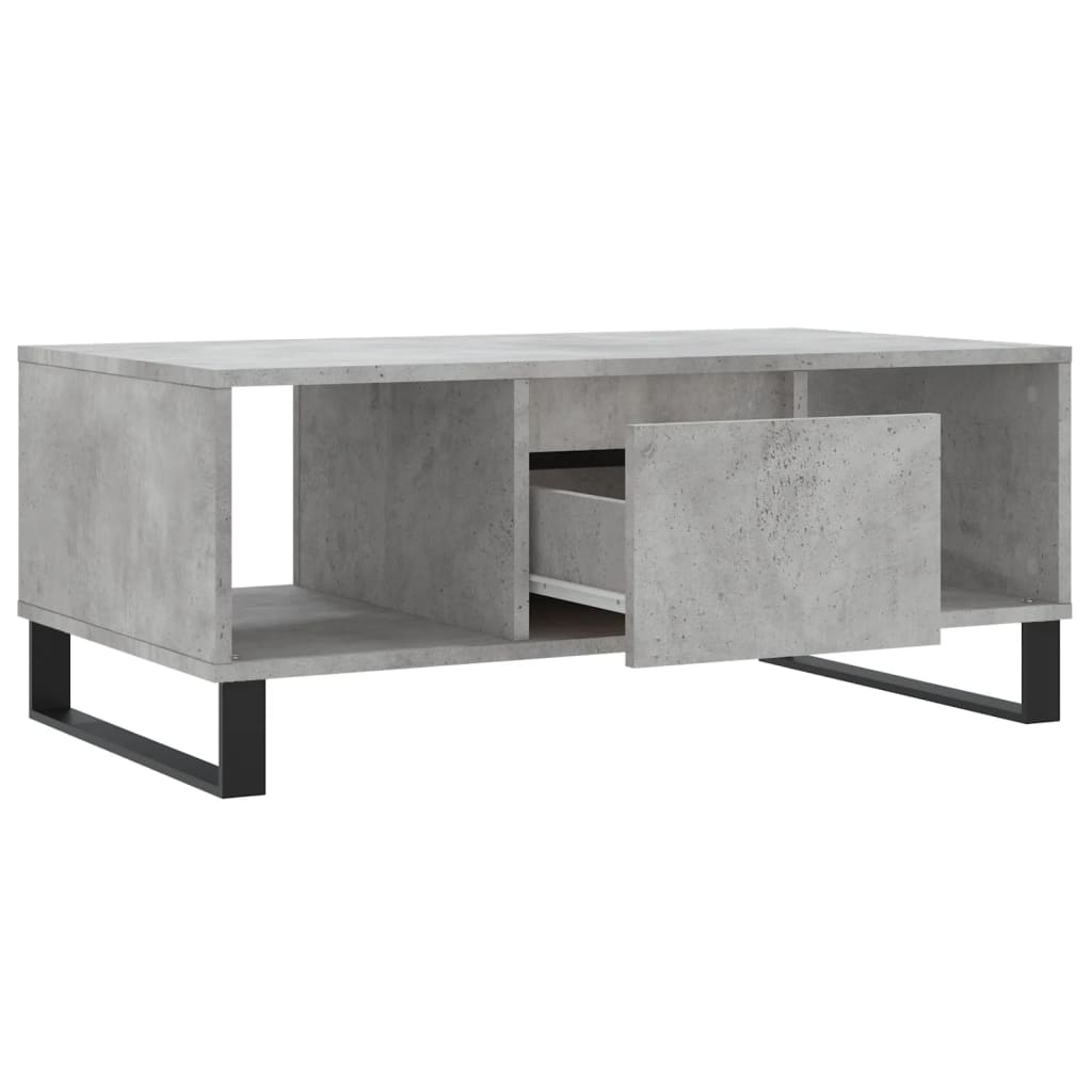 Salongbord Betonggrå 90X50X36,5 Cm Konstruert Tre