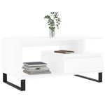 Salongbord Hvit 90X49X45 Cm Konstruert Tre