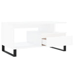 Salongbord Hvit 90X49X45 Cm Konstruert Tre