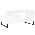 Salongbord Hvit 90X49X45 Cm Konstruert Tre