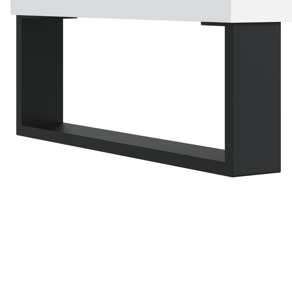 Salongbord Hvit 90X49X45 Cm Konstruert Tre