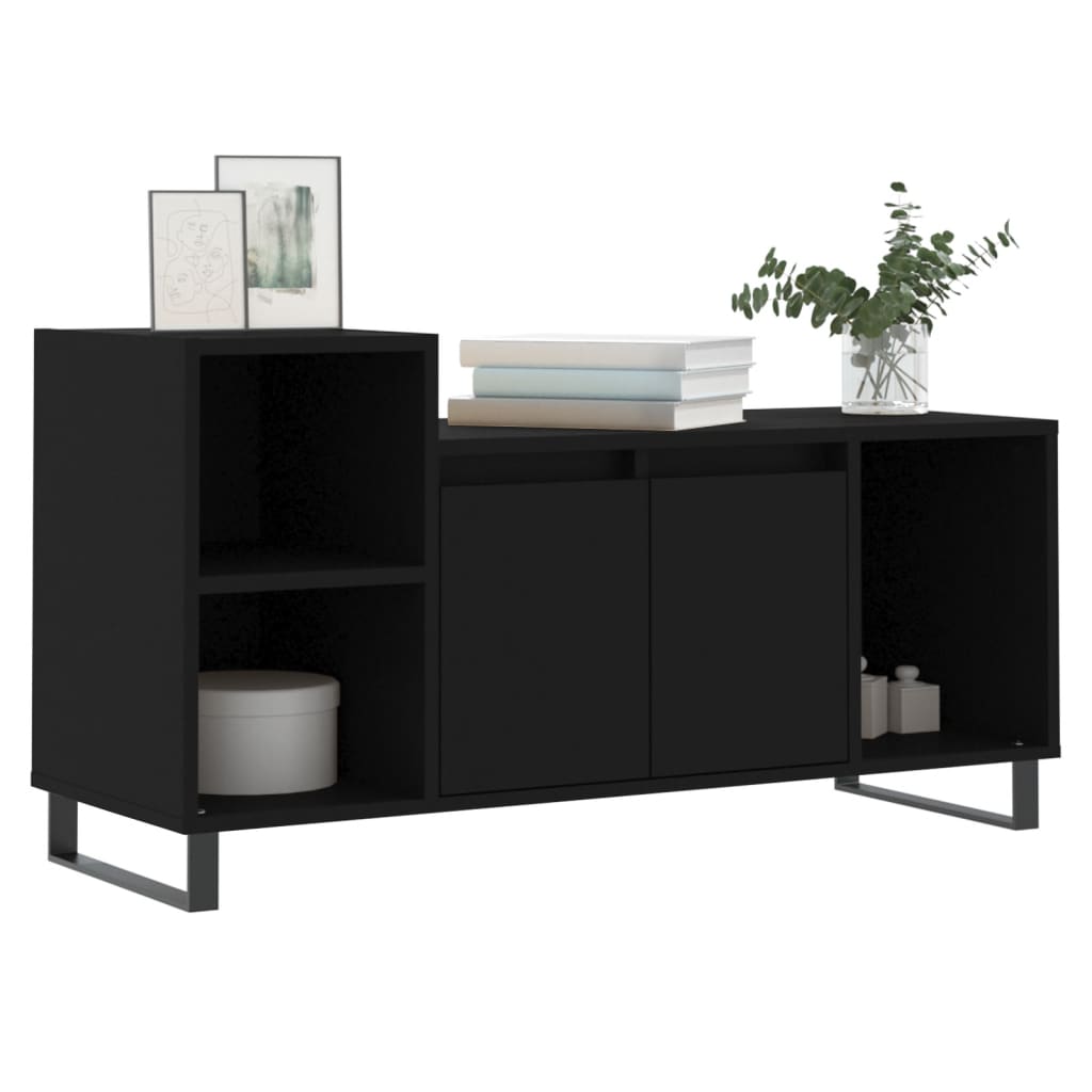 Tv-Benk Svart 100X35X55 Cm Konstruert Tre