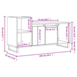 Tv-Benk Svart 100X35X55 Cm Konstruert Tre