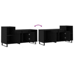 Tv-Benk Svart 100X35X55 Cm Konstruert Tre