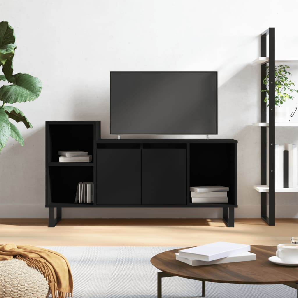 Tv-Benk Svart 100X35X55 Cm Konstruert Tre