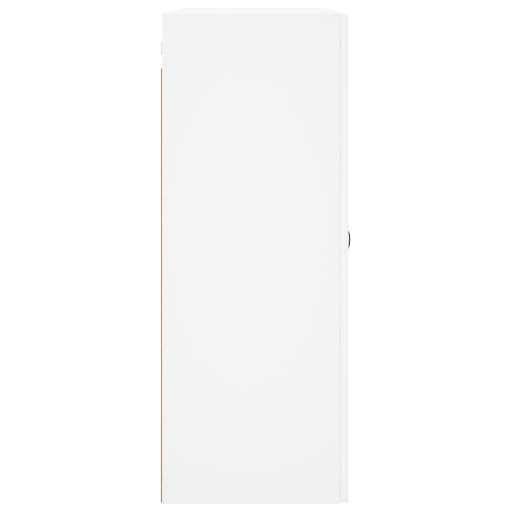 Veggmontert Skap Hvit 69,5X34X90 Cm Konstruert Tre